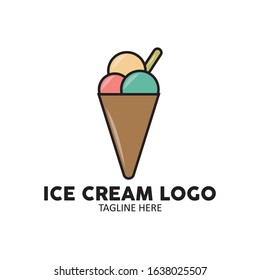 ice cream logo vector illustration