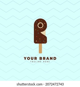 Ice cream logo. Vector illustration