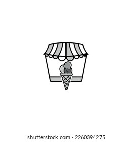 Logo Del Helado. Ilustración de helado vectorial.