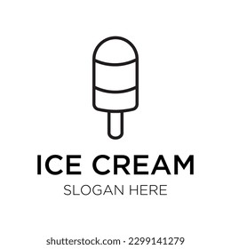 ice cream logo vector illustration isolated on white background