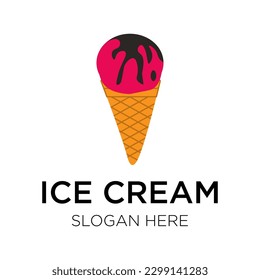 ice cream logo vector illustration isolated on white background