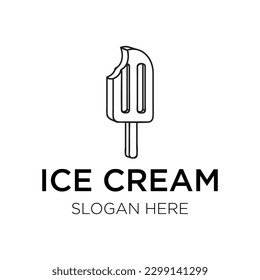 ice cream logo vector illustration isolated on white background