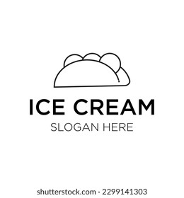 ice cream logo vector illustration isolated on white background