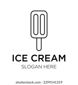 ice cream logo vector illustration isolated on white background