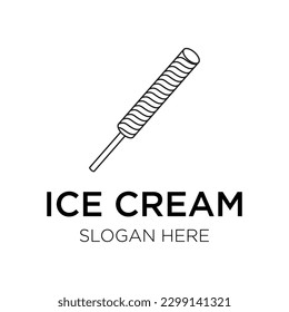 ice cream logo vector illustration isolated on white background