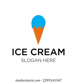 ice cream logo vector illustration isolated on white background