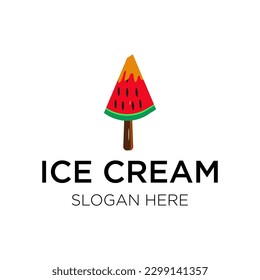 ice cream logo vector illustration isolated on white background
