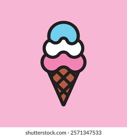 Ice Cream Logo Vector Illustration By AMStudio