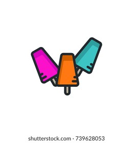 Ice cream logo vector illustration