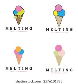 ice cream logo vector ilustration design