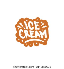 vector de logotipo de helados en fondo blanco