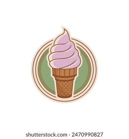 Ice cream logo vector. Suitable for ice cream companies and other related businesses.