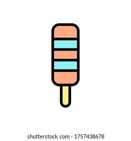 Ice cream, ice lolly icon. Simple color with outline vector elements of freeze sweet icons for ui and ux, website or mobile application