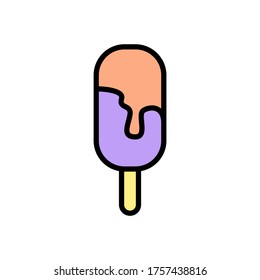 Ice cream, ice lolly icon. Simple color with outline vector elements of freeze sweet icons for ui and ux, website or mobile application