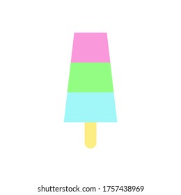 Ice cream, ice lolly icon. Simple color vector elements of freeze sweet icons for ui and ux, website or mobile application