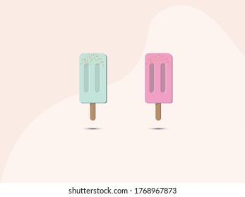 Ice cream and ice lolly vector clipart