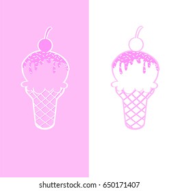 Ice cream lover  illustrator vector