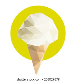 Ice Cream lowpoly illustration