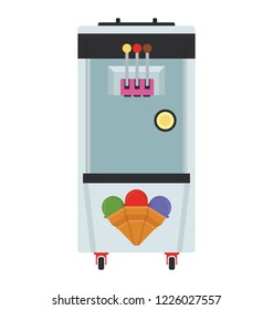 
An ice cream machine to get frozen sundae cone from a vending machine 
