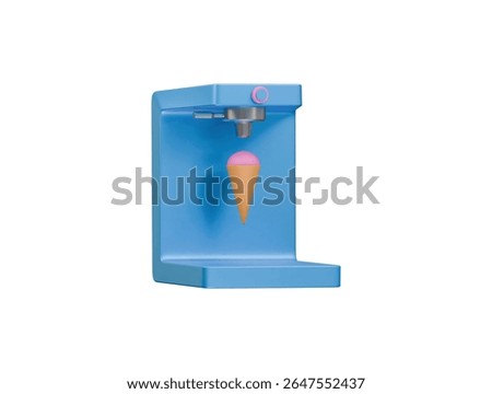 ice cream machine icon 3d illustration render
