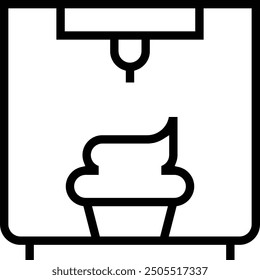 ice cream machine icon. Thin linear style design isolated on white background