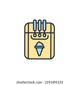 Ice cream machine icons  symbol vector elements for infographic web