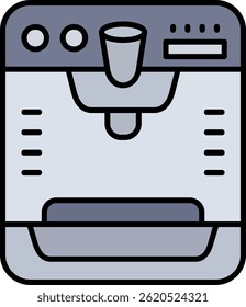 Ice cream machine Line vector Icon Design
