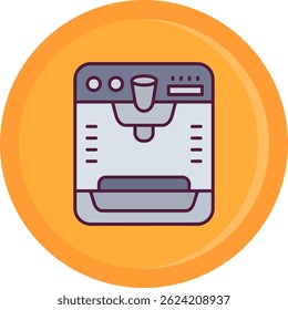 Ice cream machine Line vector Icon Design