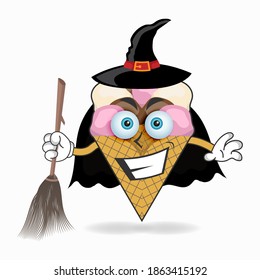 The Ice Cream magician mascot character. vector illustration