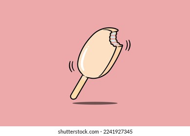 Ice cream magnum chesse and pink background