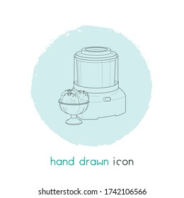 Ice cream maker icon line element. Vector illustration of ice cream maker icon line isolated on clean background for your web mobile app logo design.