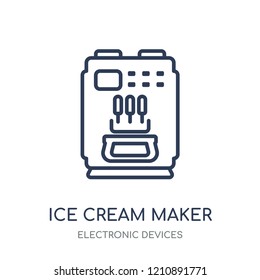 ice cream maker icon. ice cream maker linear symbol design from Electronic devices collection.