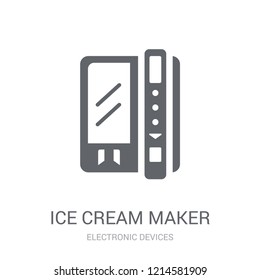 ice cream maker icon. Trendy ice cream maker logo concept on white background from Electronic Devices collection. Suitable for use on web apps, mobile apps and print media.