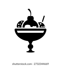 Ice cream maker Simple black vector icon with a theme