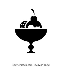 Ice cream maker Simple black vector icon with a theme