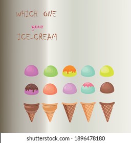 ice cream in many colors which is your favorite
