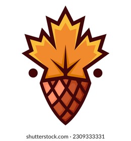 diseño del logotipo de la hoja de hielo 