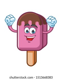ice cream mascot character vector