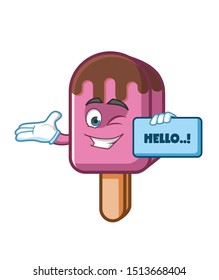ice cream mascot character vector