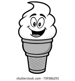 Ice Cream Mascot Illustration