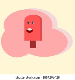 ice cream mascot illustration. you can use it in advertisements or others as needed