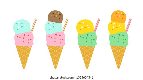 Ice cream material set