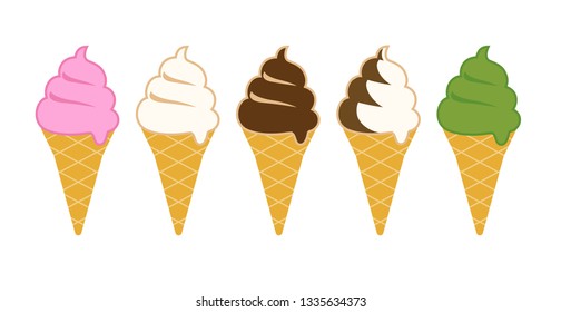 Ice cream material set