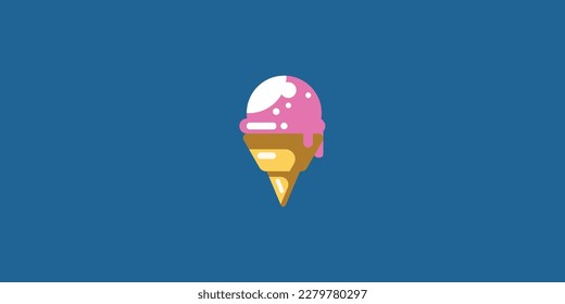 Ice Cream Melt Diseño Gráfico Ilustración.eps