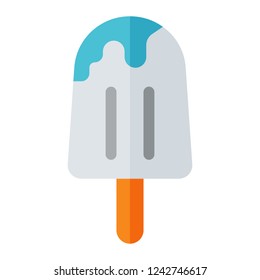 ice cream melt flat icon