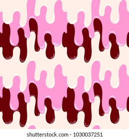ice cream melted background. seamless vector pattern
