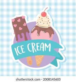 ice cream melted chocolate banner