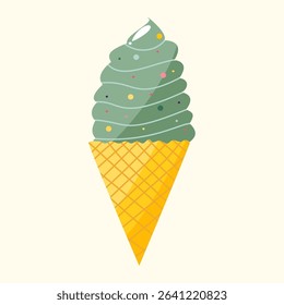 ice cream melted scoop cone 
