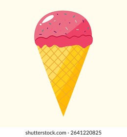 ice cream melted scoop cone 