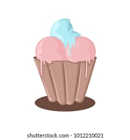 Ice Cream Melting Vector Illustration Graphic Design